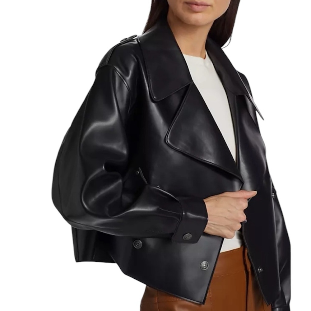 Free People We the Free Alexis Vegan Leather Jacket NWT